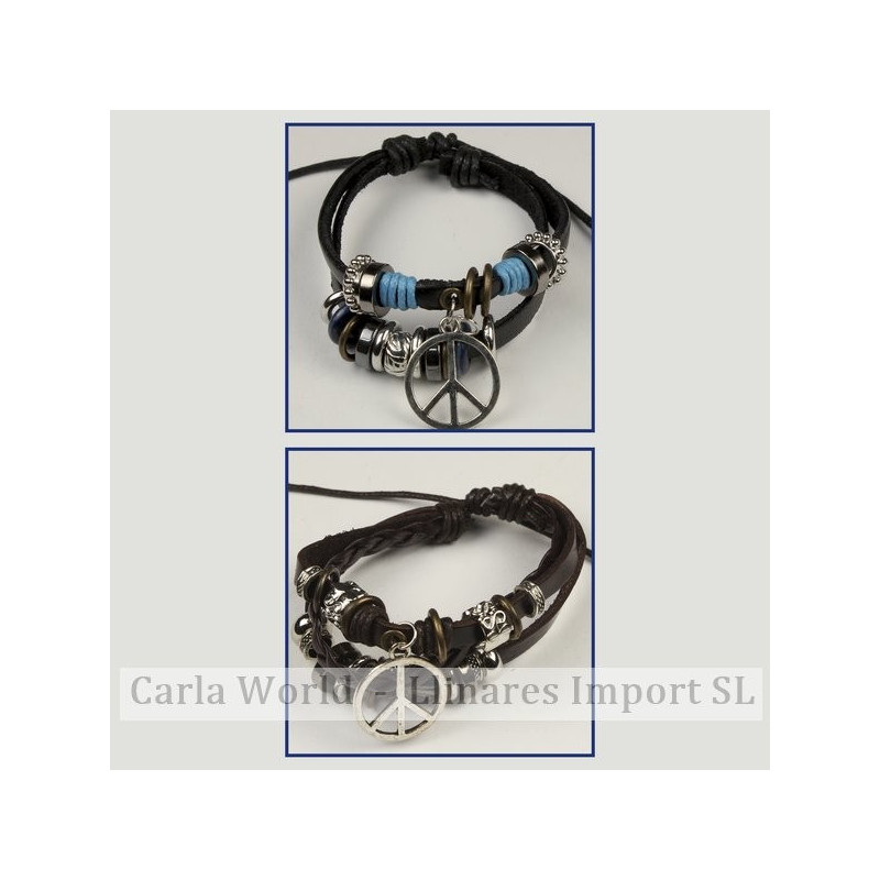Gancho 65 – Pulsera doble piel con cordón de nudo corredizo. Modelos charms surtidos Gancho 65 – Pulsera doble piel con cordón de nudo corredizo. Modelos charms surtidos