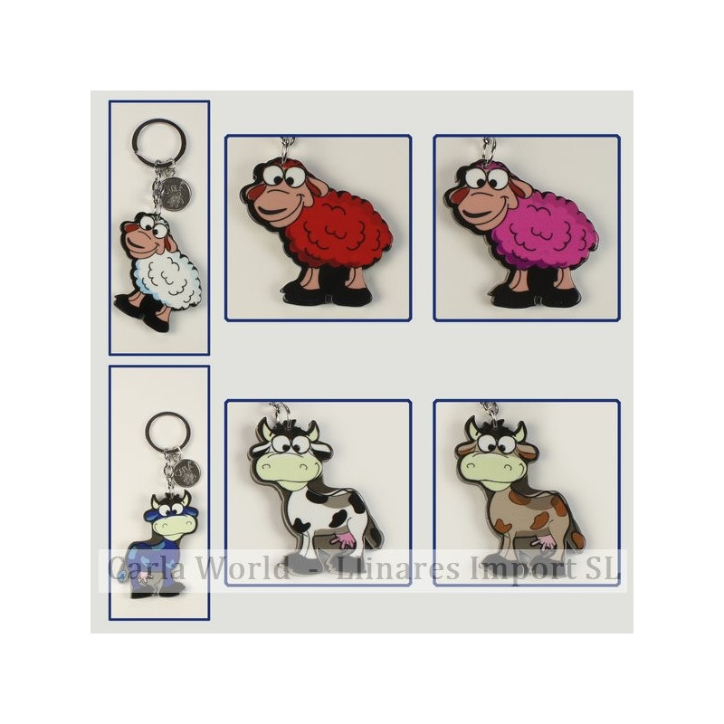 Gancho 01 – Llavero Cute modelos Vaca y Oveja. Colores surtidos. Gancho 01 – Llavero Cute modelos Vaca y Oveja. Colores surtidos.