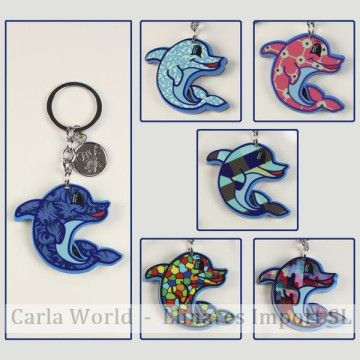 Gancho 01 – Llavero Sea 6 modelo Delfín. Colores surtidos.