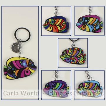 Gancho 02 – Llavero Sea 6 modelo Pez multicolor. Colores surtidos.
