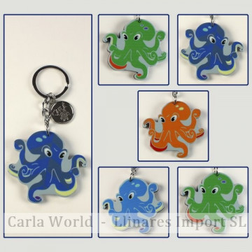Gancho 03 – Llavero Sea 6 modelo Pulpo. Colores surtidos.