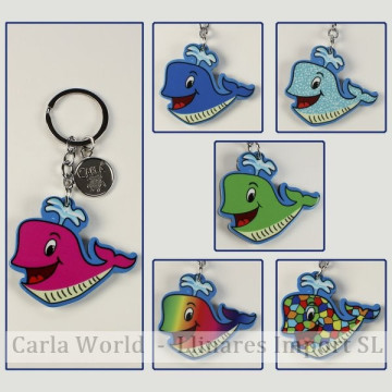 Gancho 05 – Llavero Sea 6 modelo Ballena. Colores surtidos.