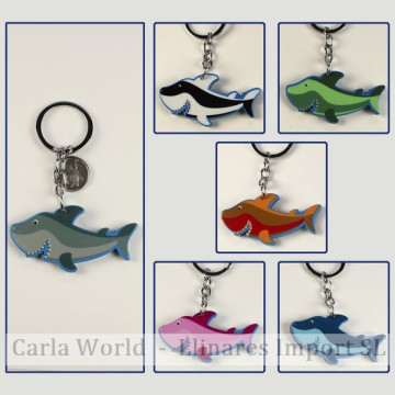 Gancho 13 – Llavero Sea 6 modelo Tiburón. Colores surtidos.