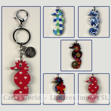 Gancho 14 – Llavero Sea 6 modelo Caballito Mar. Colores surtidos.