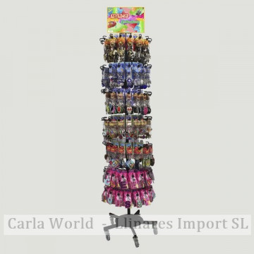 KEYRINGS COLLECTION. Expositor con 672 piezas