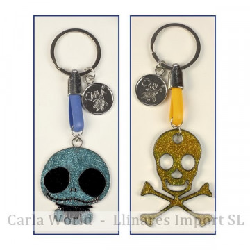 Gancho 5 – Llavero BFF modelos Muñeco calavera y Calavera. Modelos surtidos