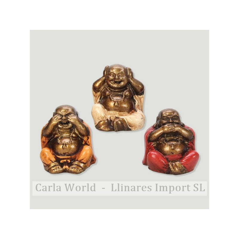 Set 3 Budas resina 5cm. NO OIR VER HABLAR Set 3 Budas resina 5cm. NO OIR VER HABLAR