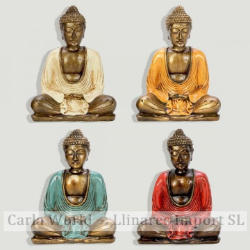 Buda resina 15cm. Colores surtidos