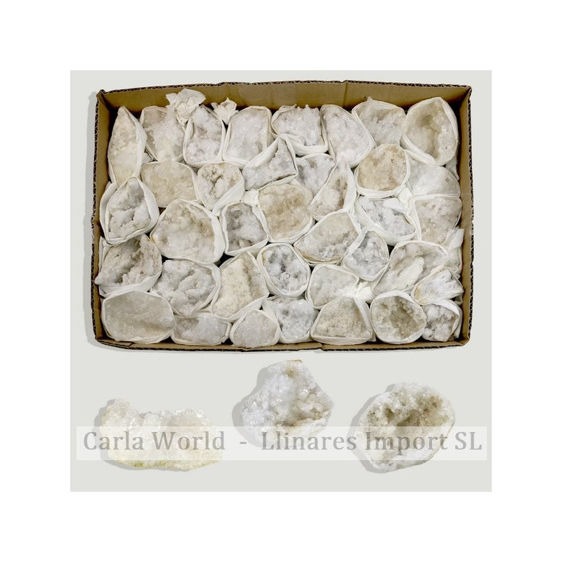 Bandeja Geoda-Drusa blanca 4x6cm Bandeja Geoda-Drusa blanca 4x6cm