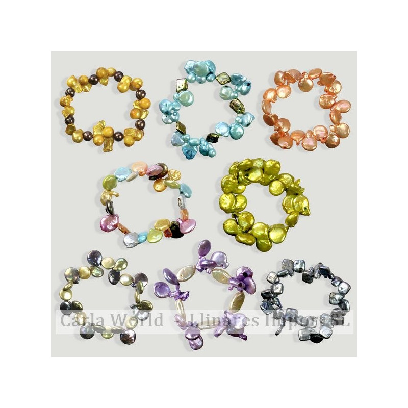Pulsera perla lágrima irregular. Colores surtidos Pulsera perla lágrima irregular. Colores surtidos