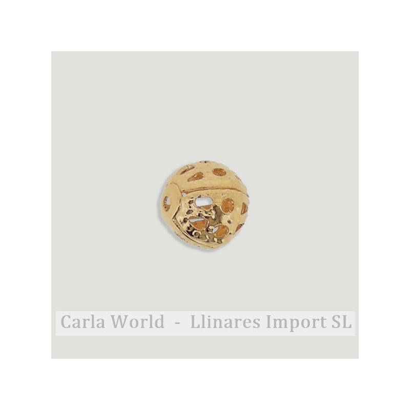 DORADA. Bola metal calada 6mm DORADA. Bola metal calada 6mm