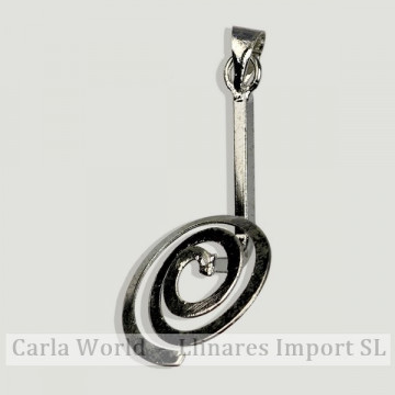 PLATEADA. Espiral para colgantes metal