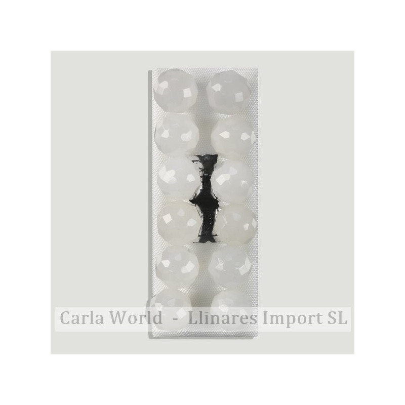 CUARZO LECHOSO. Pendientes plata. bola facetada 10mm CUARZO LECHOSO. Pendientes plata. bola facetada 10mm