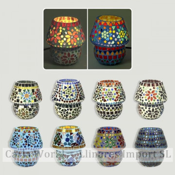 Lámpara cristal India. Colores surtidos 13cm