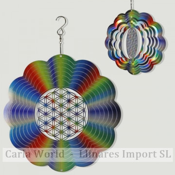 Spinner acero multicolor FLOR VIDA 01 25cm