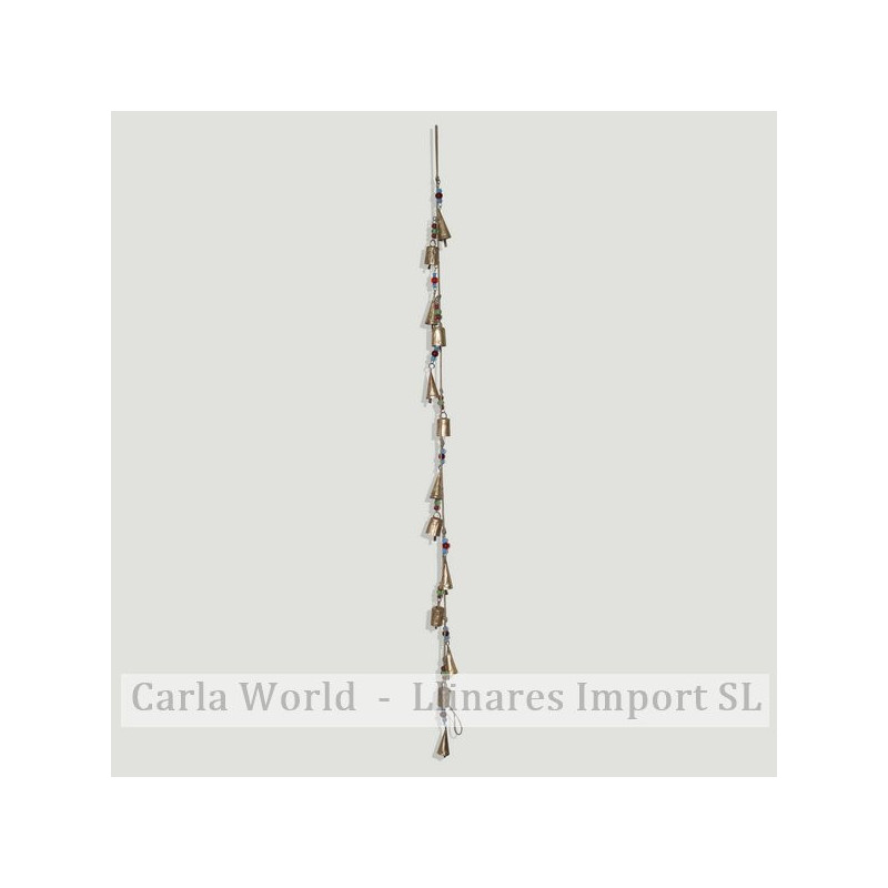Móvil tira hierro con campanas 140cm Móvil tira hierro con campanas 140cm