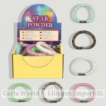 STAR POWDER. Pulsera “Polvo de estrellas”. Cierre imán. Colores surtidos