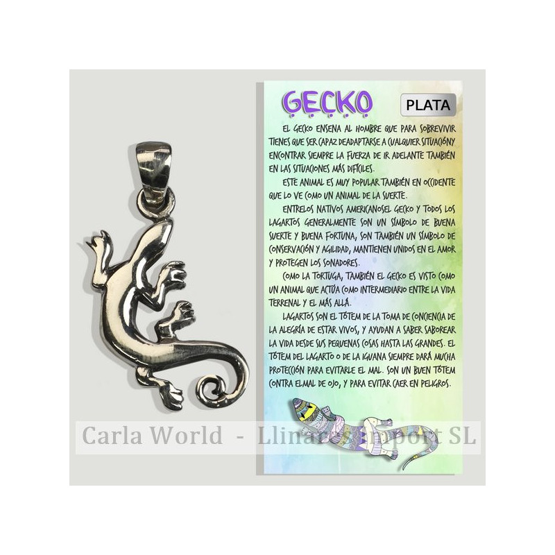 GECKO. Colgante Plata. 15x33mm GECKO. Colgante Plata. 15x33mm