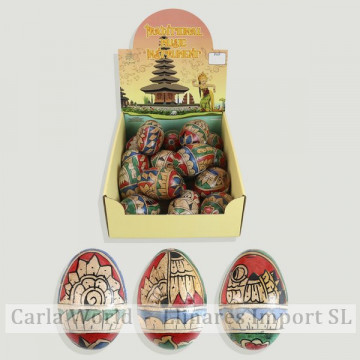 TRADITIONAL MUSIC INSTRUMENT. Maraca huevo pintado 7cm