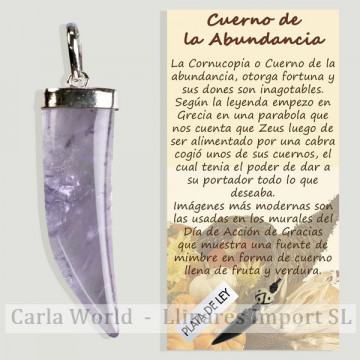 AMATISTA. Colgante Plata cuerno