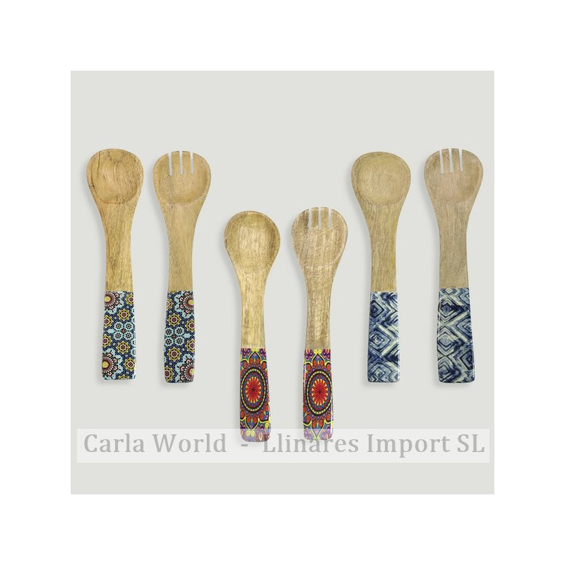 Set 2 bois couvert et résine. 3 moles assorties de mosaïque. 7x29cm Set 2 bois couvert et résine. 3 moles assorties de mosaïque. 7x29cm