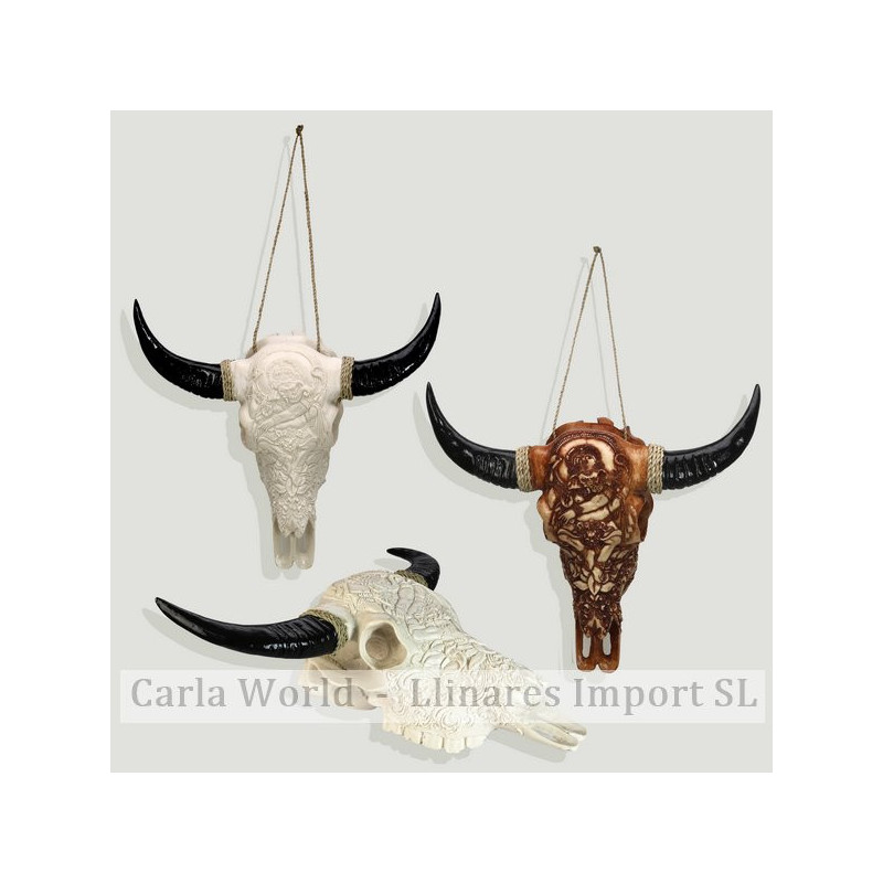Head cow skull resin. Assorted colors. 27X25cm Head cow skull resin. Assorted colors. 27X25cm