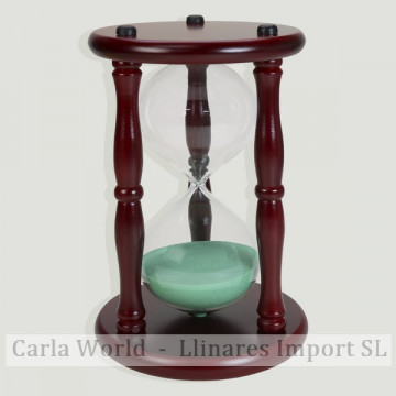 Hourglass wood 15 minutes. 10x16cm