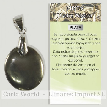 PYRITE. SILVER pendant....