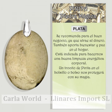 PYRITE. SILVER pendant....