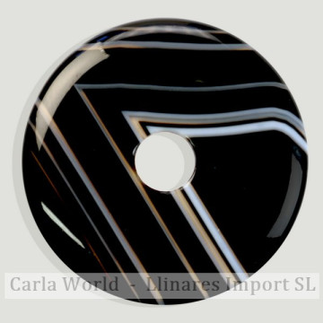 Colgante disco. 40mm. Ágata...