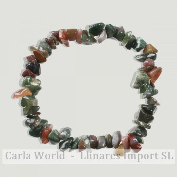 Elastic chip bracelet. Indian Jasper