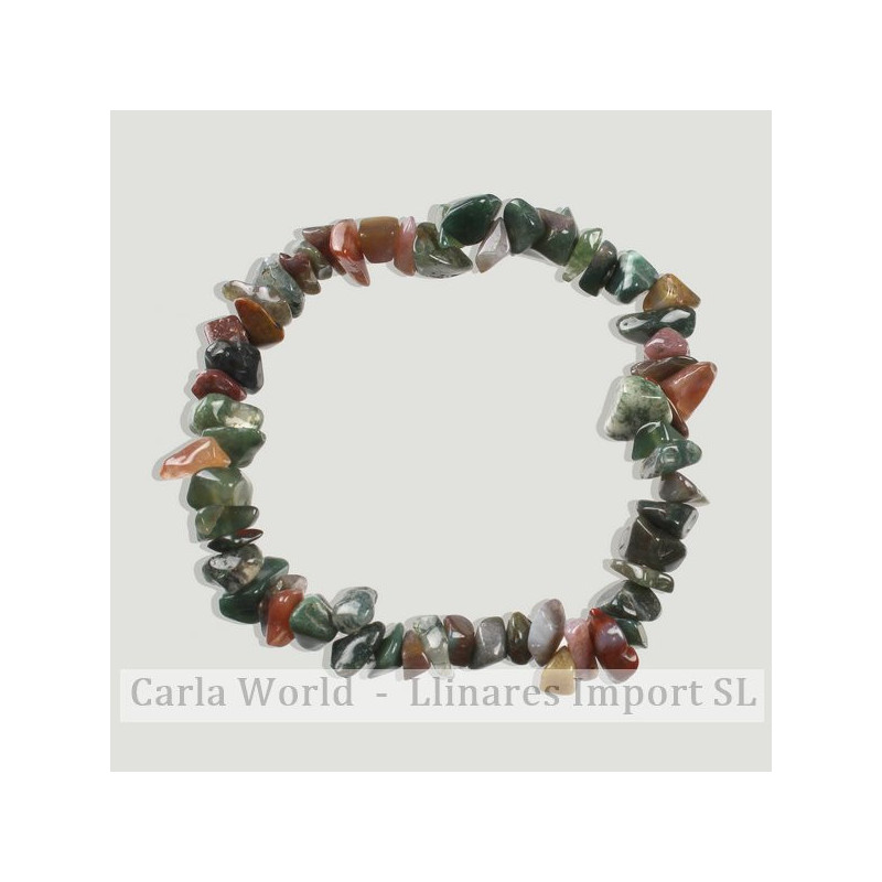 Pulsera chip elástica Jaspe Indio Pulsera chip elástica Jaspe Indio