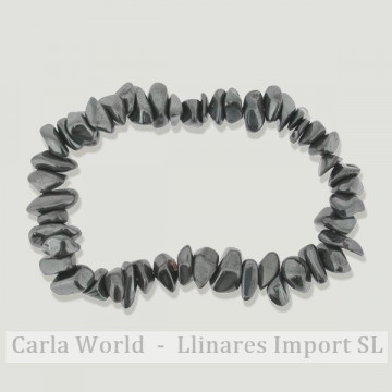 Bracelet à puce élastique. Hématite