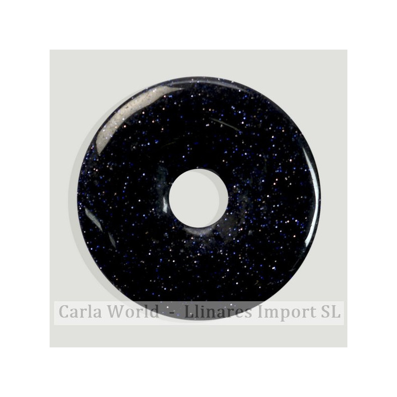 Donut pendentif. 30mm Aventurine Blue Gold Donut pendentif. 30mm Aventurine Blue Gold