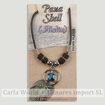 Gancho 04 – Colgante Abalón con cordón. Modelo: símbolo hombre