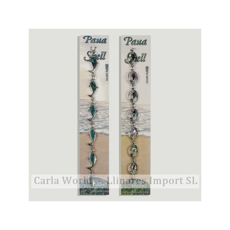 Hook 30 - Abalone bracelet with metal clasp. Two models: assorted dolphin. Hook 30 - Abalone bracelet with metal clasp. Two models: assorted dolphin.