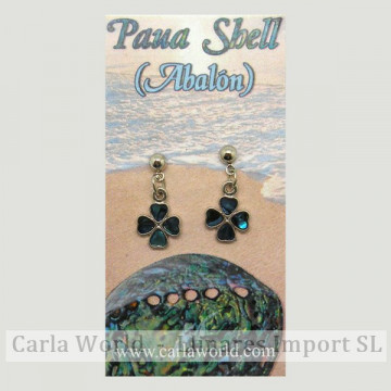 Hook 33 - Abalone Earrings. Model: clover