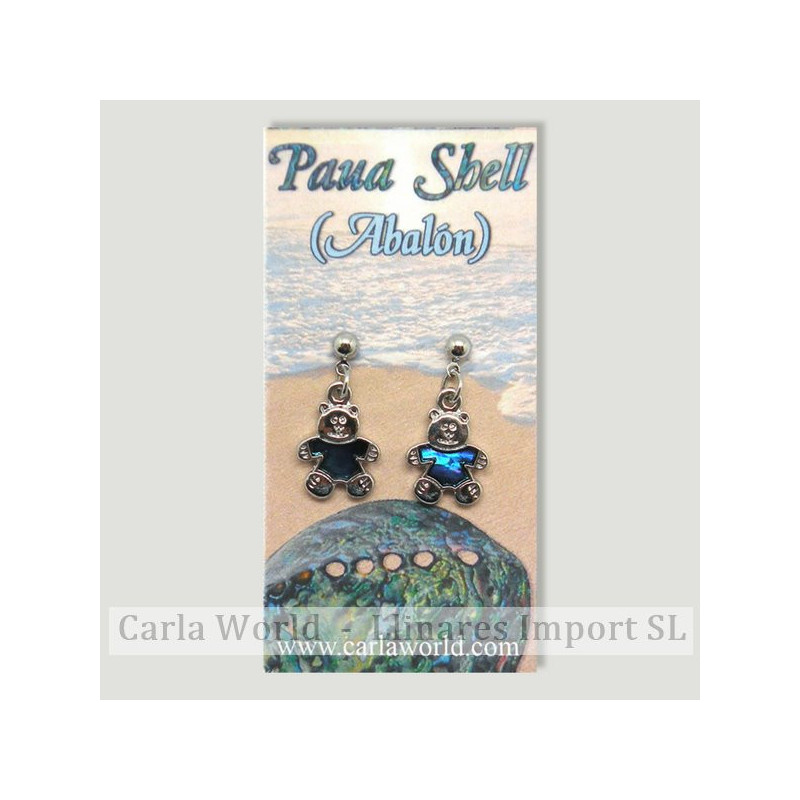 Hook 36 - Abalone Earrings. Model: bear. Hook 36 - Abalone Earrings. Model: bear.