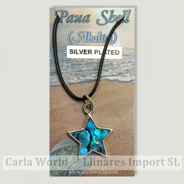 Hook 60 - Abalone pendant with cord. Model: star