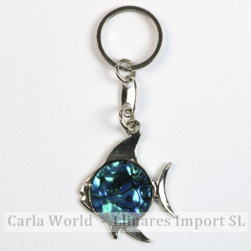 Hook 68 - Abalone Keychain. Model: Fish