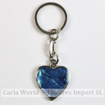 Hook 70 - Abalone Keychain. Model: Heart