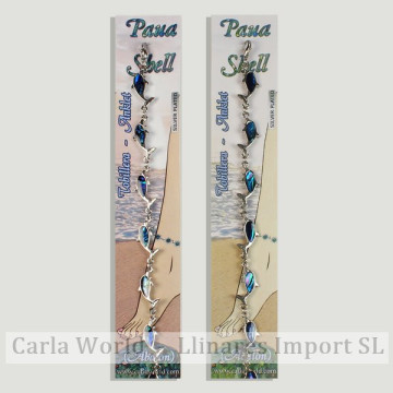 Gancho 81 - Tobillera Abalón con cierre metálico. Modelo Delfines surtidos