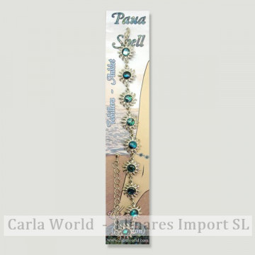 Hook 83 - Abalone anklet with metal closure. Model: Sun