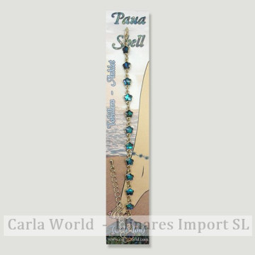 Gancho 88 - Tobillera Abalón con cierre metálico. Modelo Flor