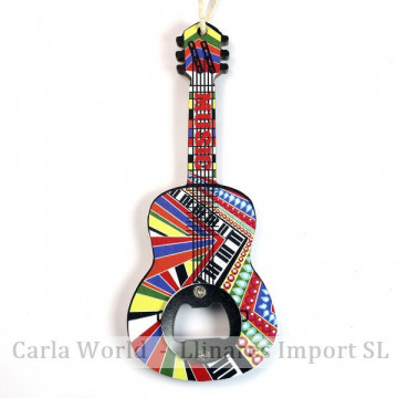 Gancho 28 - Abrebotella souvenir. Modelo Guitarra. 7,50x18cm aprox.