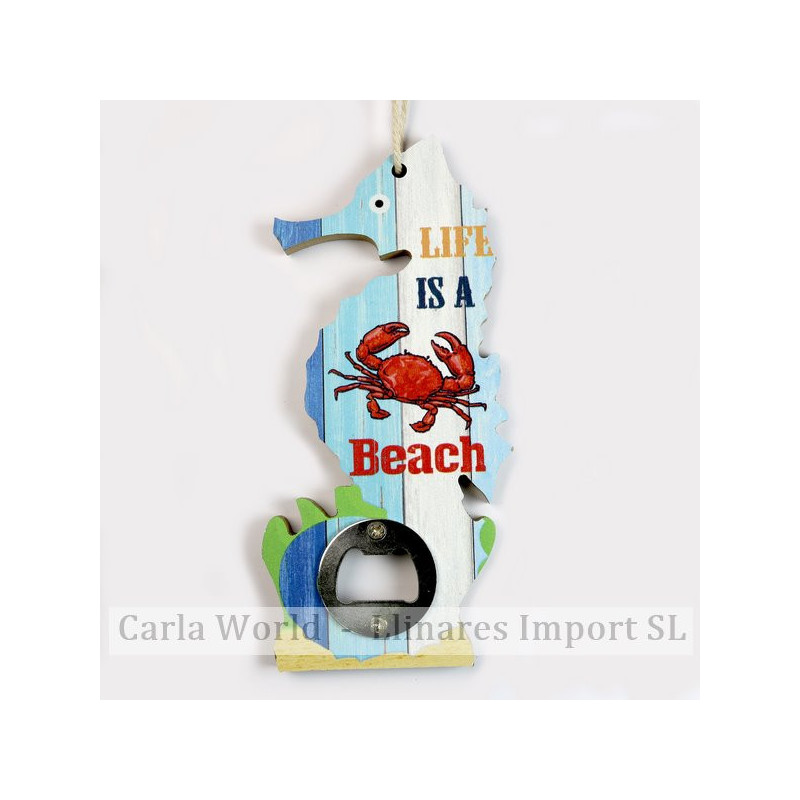 Gancho 36 - Abrebotella souvenir. Modelo Caballito de mar. 7,50x18cm aprox. Gancho 36 - Abrebotella souvenir. Modelo Caballito de mar. 7,50x18cm aprox.