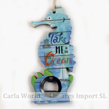 Hook 44 - Bottle opener souvenir. Model Seahorse.