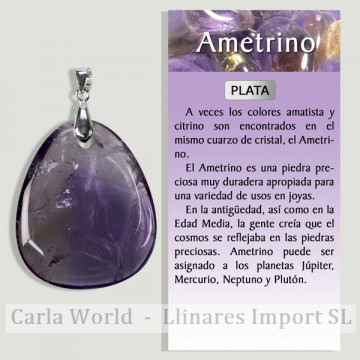 AMETRINO. Silver Pendant....