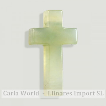 Colgante cruz Jade claro...