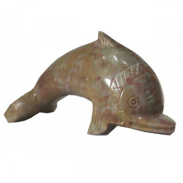 Soapstone Dolphin smooth 15cm